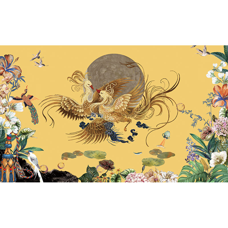 Giấy dán tường màu vàng