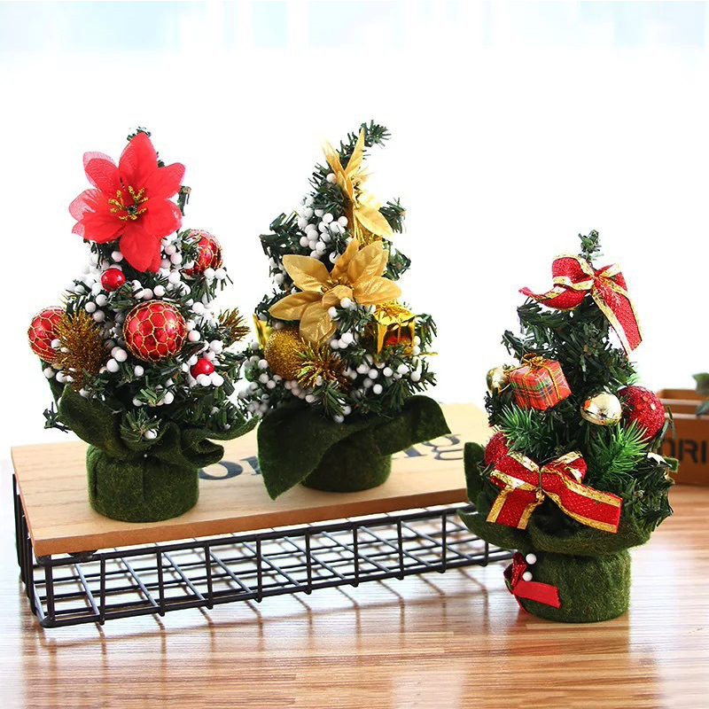 Chậu cây thông mini trang trí noel để bàn (3 mẫu)