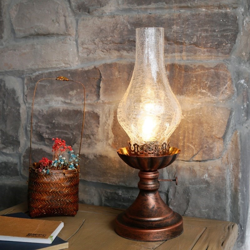 Đèn Led dầu Ritro trang trí bàn thờ gia tiên - Mô phỏng 90% mẩu thực