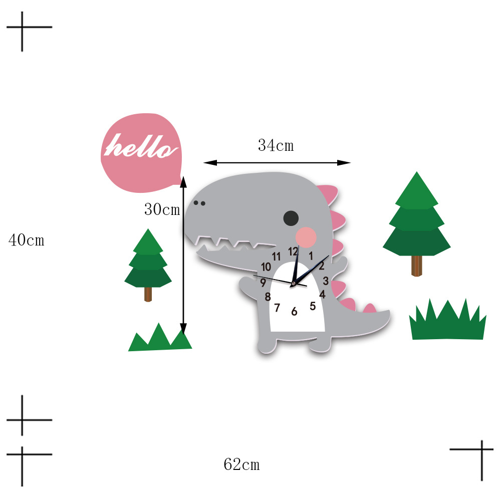 Đồng hồ treo tường phòng bé Tyran bạo chúa