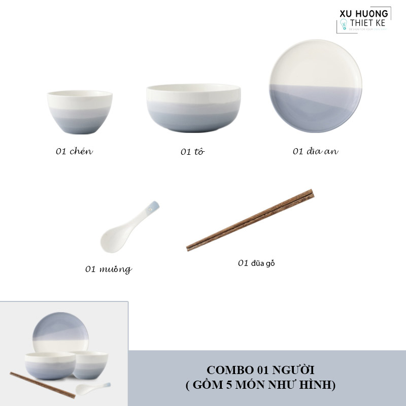 Bộ chén dĩa phong cách Nhật Bản