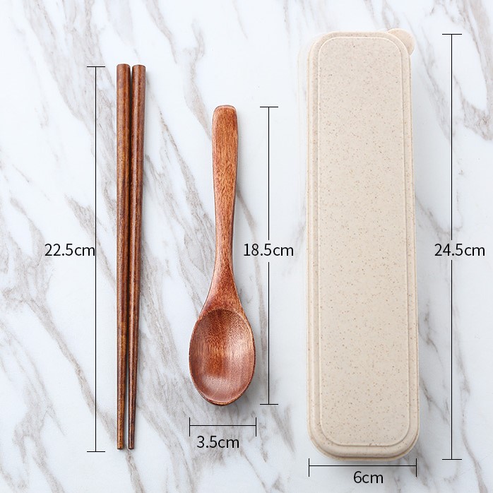 Set muỗng đũa gỗ xuất Nhật cao cấp
