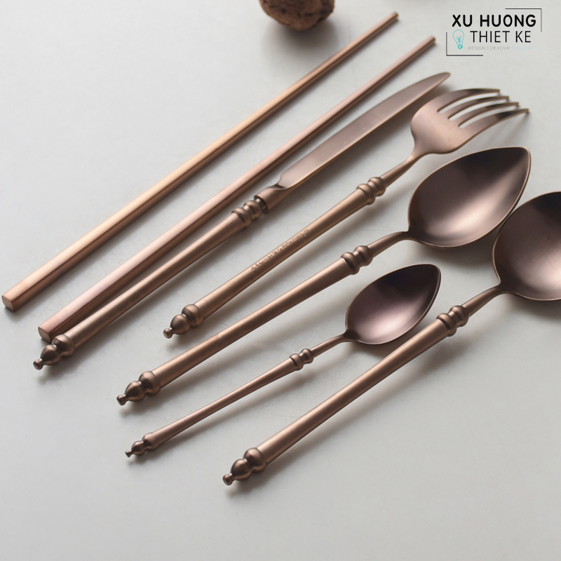 Bộ dao muỗng nĩa cao cấp Delux Retro (Set 6 món)