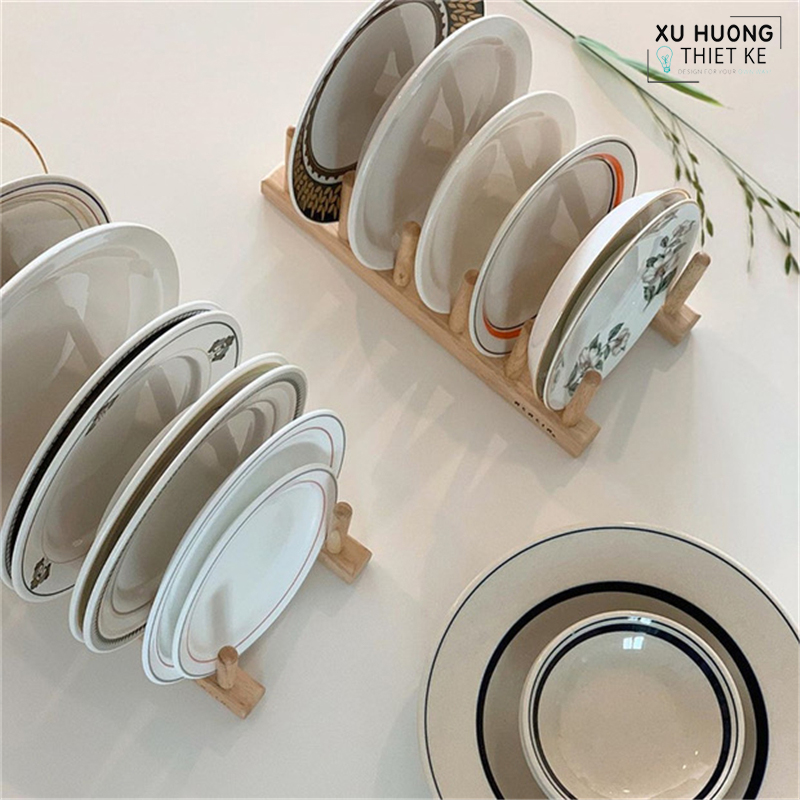 Giá gỗ để bát đĩa