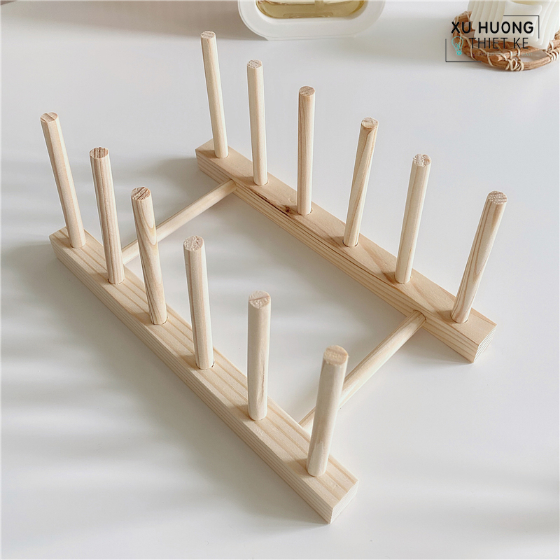 Giá gỗ để bát đĩa