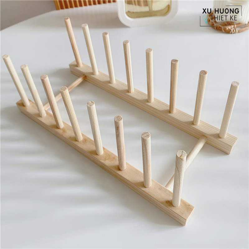 Giá gỗ để bát đĩa