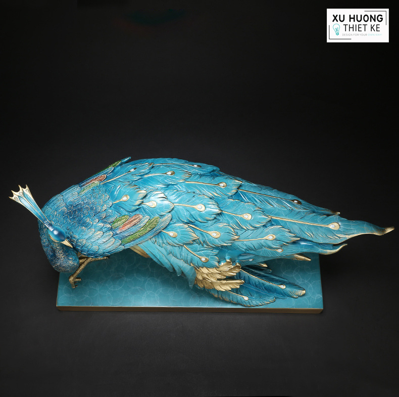 Tượng điêu khắc đồng đúc cao cấp Vũ Điệu Khổng Tước