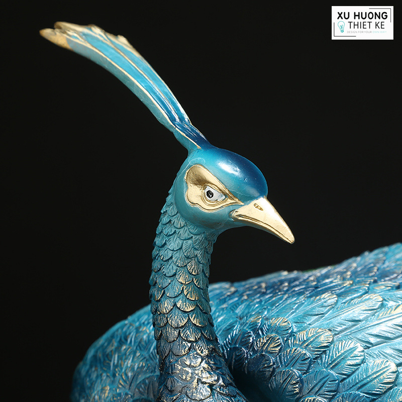 Tượng điêu khắc đồng đúc cao cấp Vũ Điệu Khổng Tước