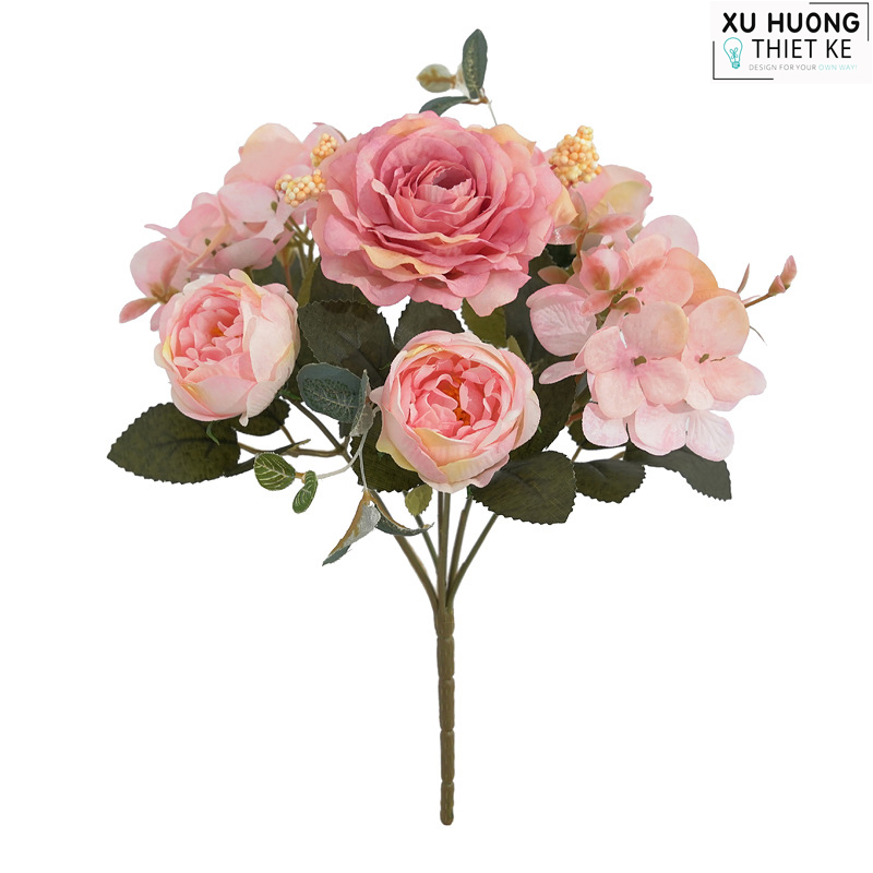 Hoa hồng châu Âu giả mẫu 1 (Hoa bó)