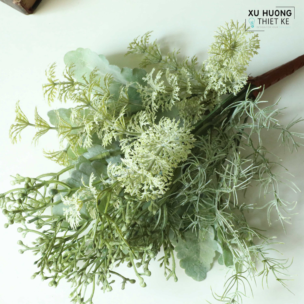 Cỏ lá bạc hà kèm hoa cúc dại (Hoa bó)