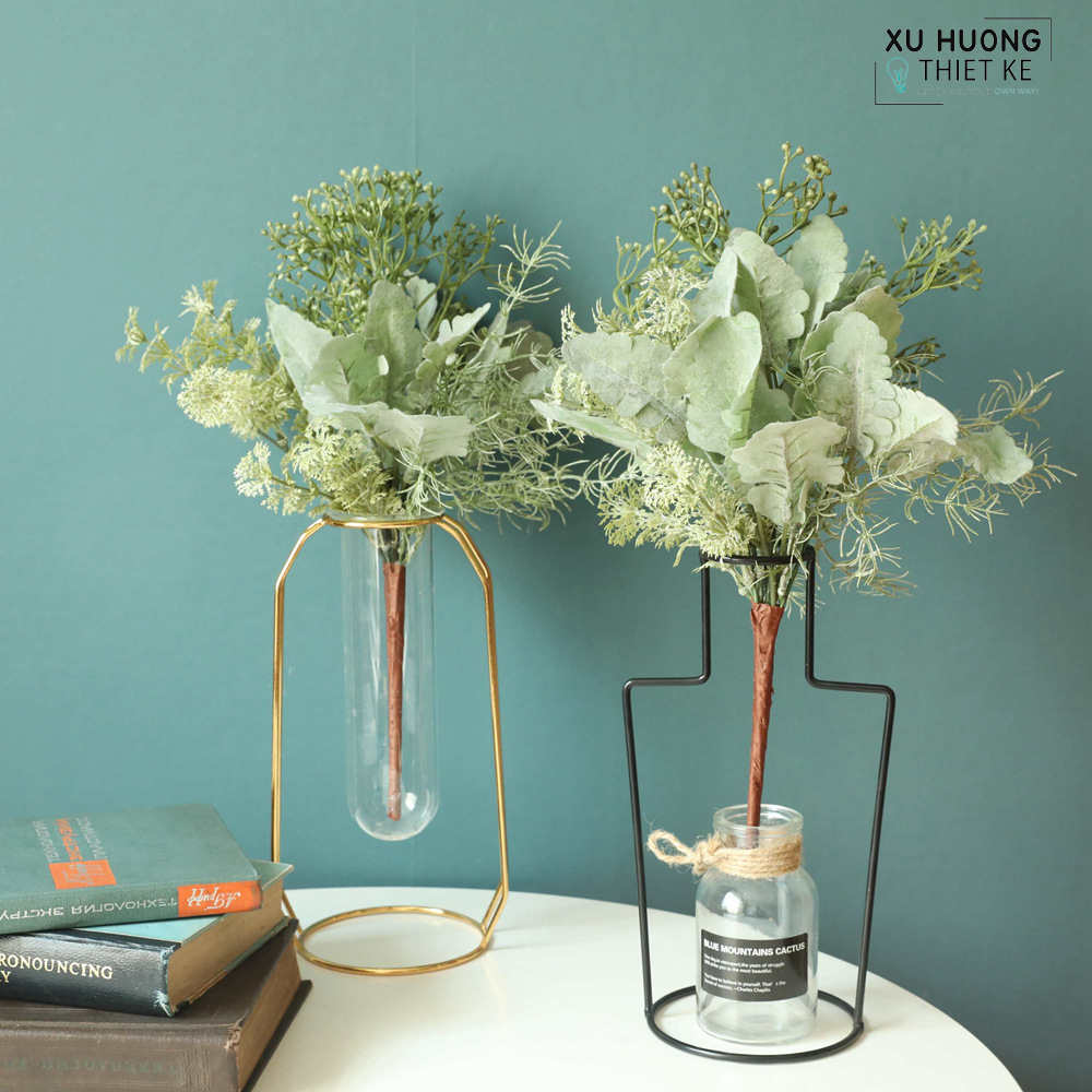 Cỏ lá bạc hà kèm hoa cúc dại (Hoa bó)