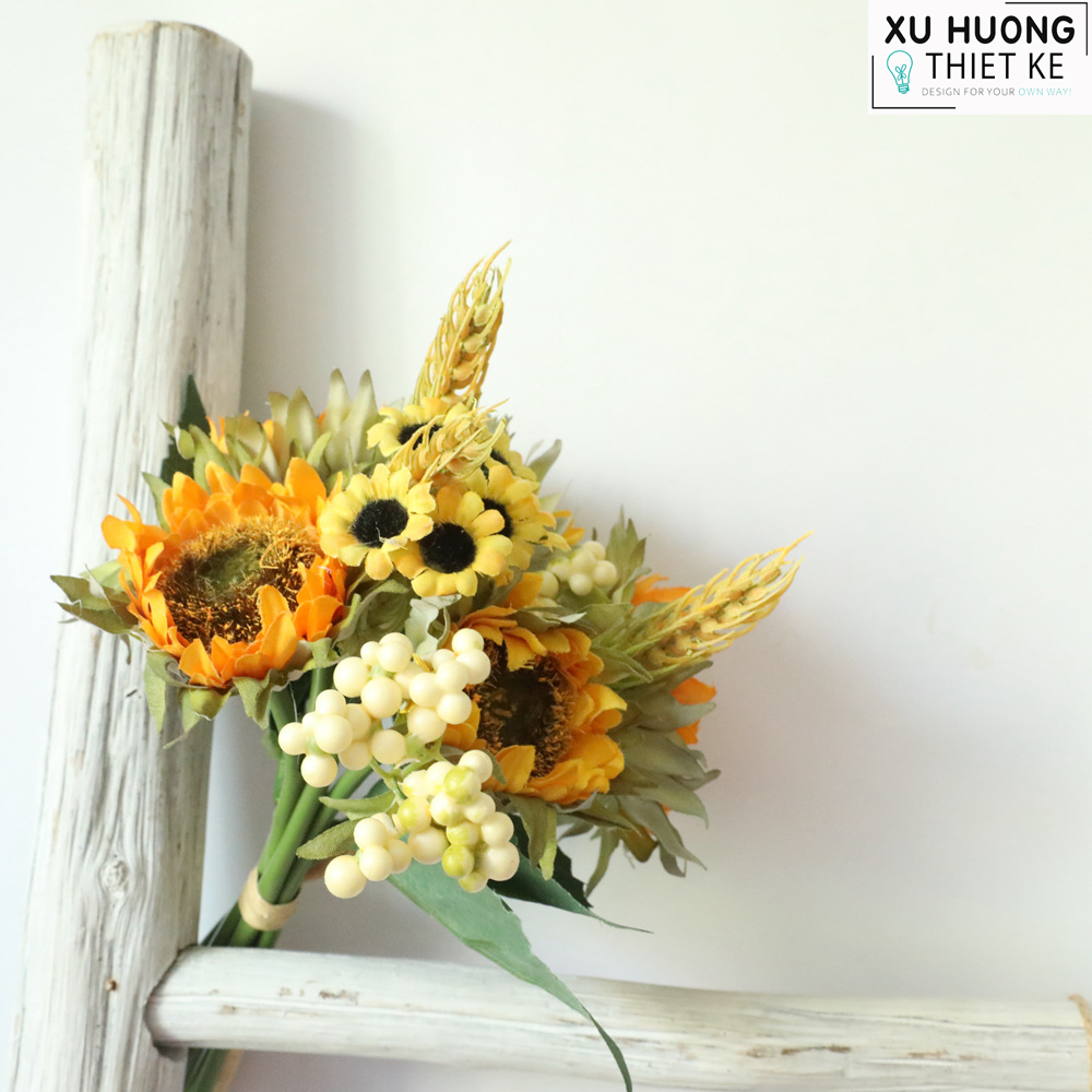 Hoa hướng dương bó (Hoa giả cầm tay)