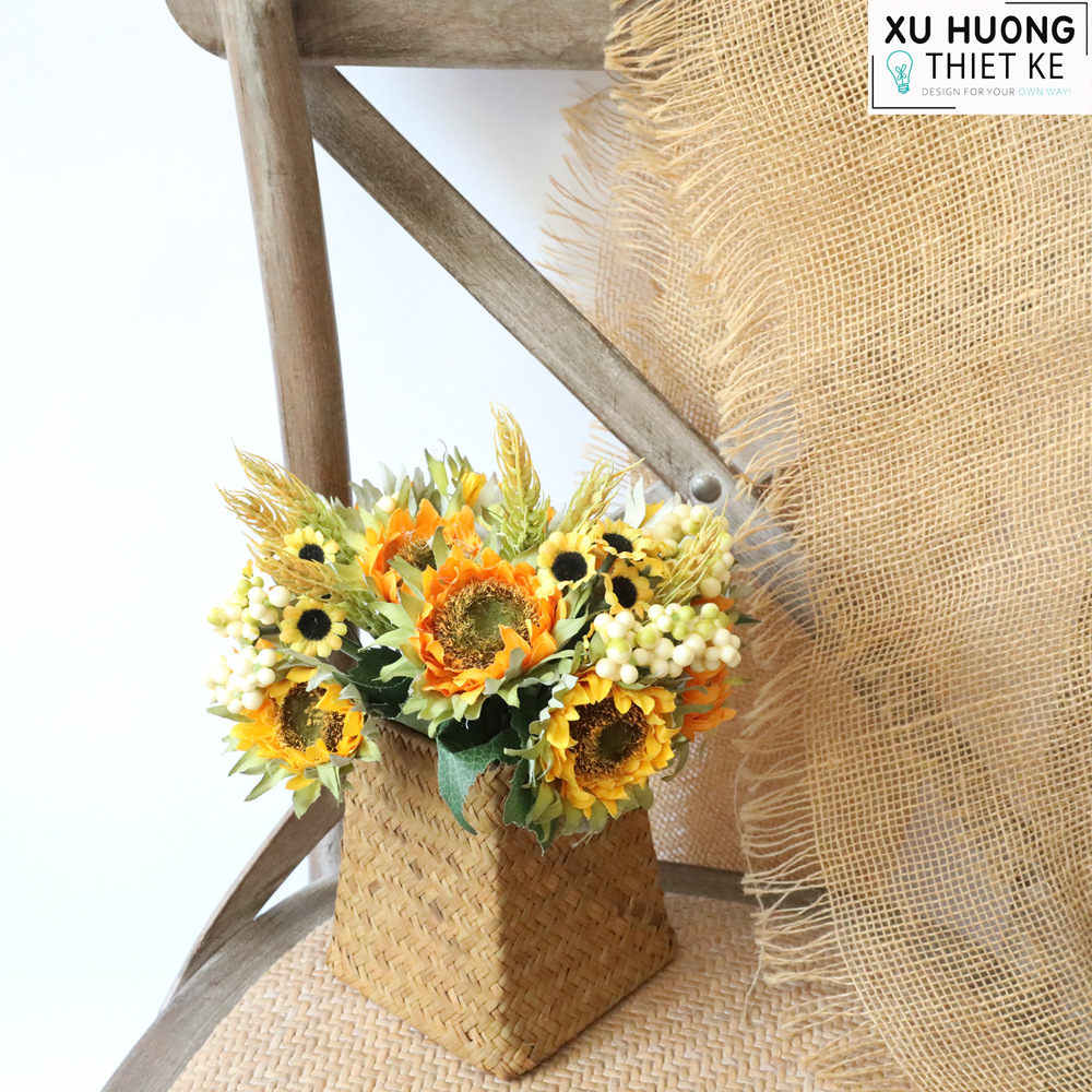 Hoa hướng dương bó (Hoa giả cầm tay)