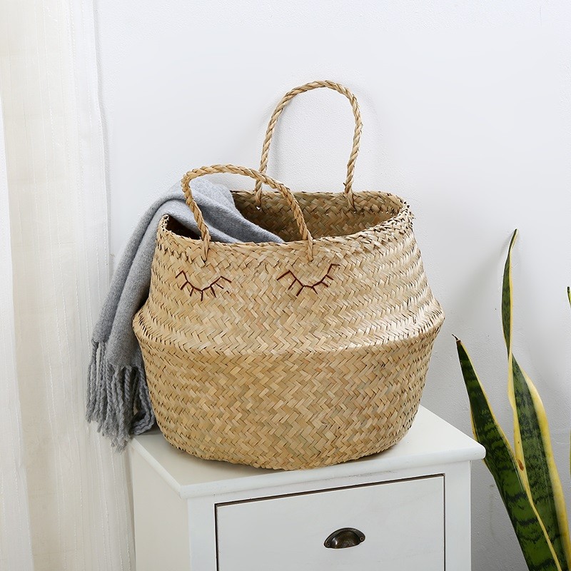 Giỏ cói trồng cây