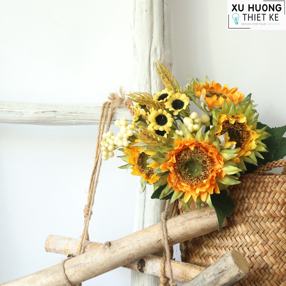 Hoa hướng dương bó (Hoa giả cầm tay)