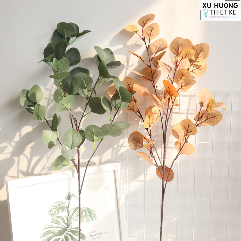 Cành lá bạch đàn 3 nhánh giả (Cành 84cm)