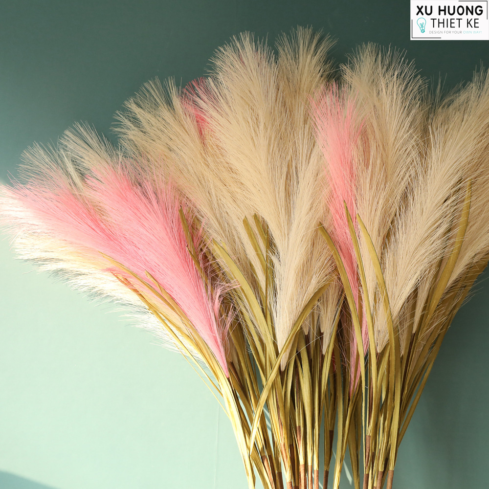 Hoa cỏ lau giả trang trí (cành 100cm)