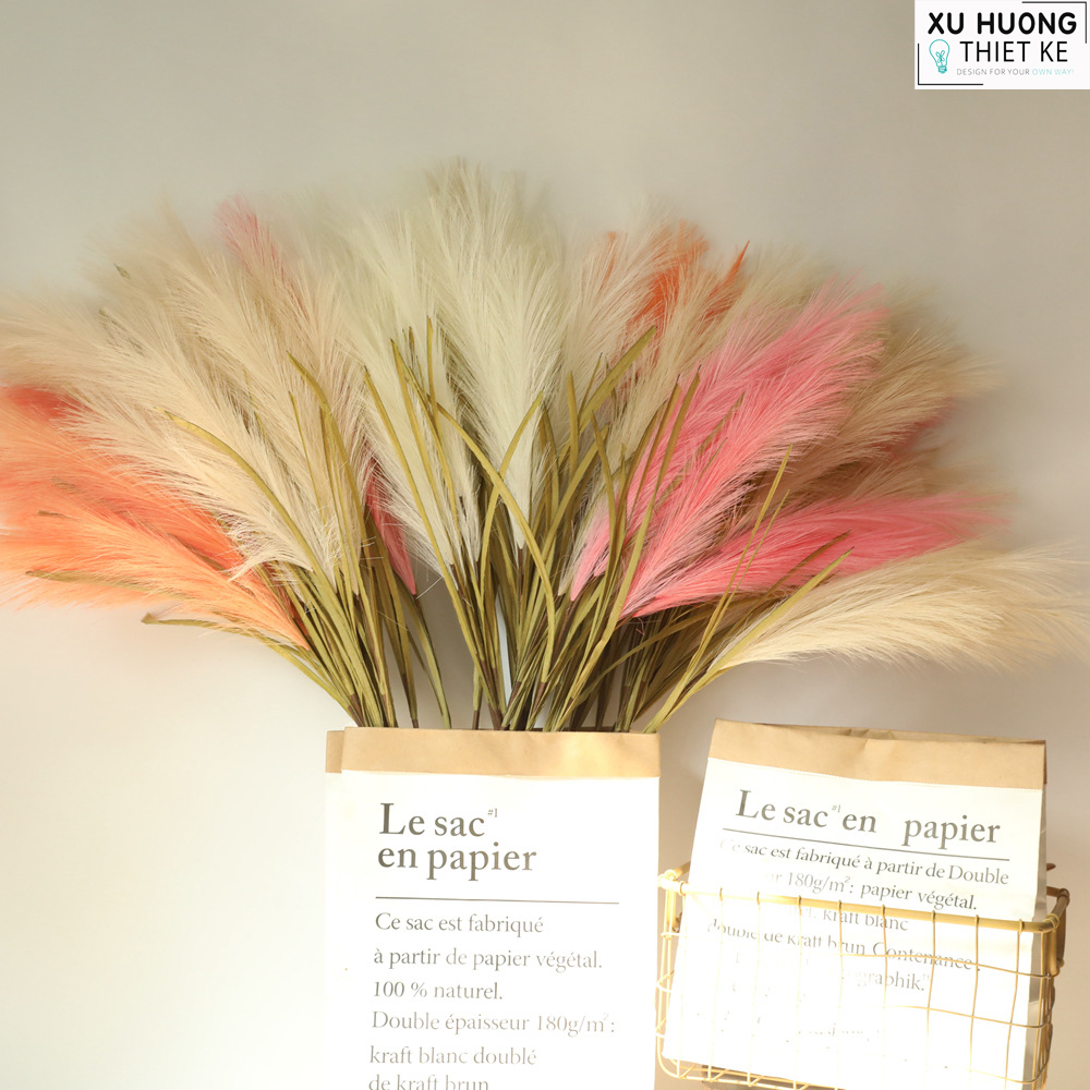 Hoa cỏ lau giả trang trí (cành 100cm)