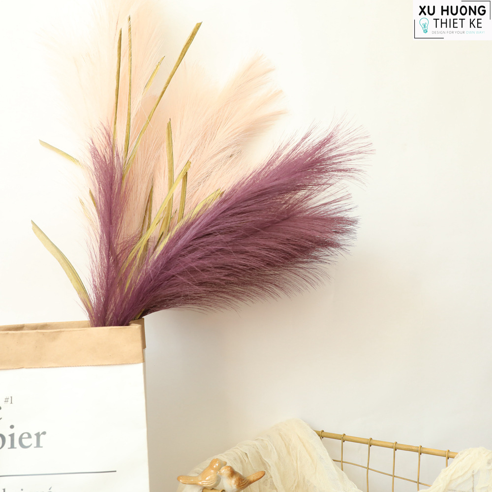 Hoa cỏ lau giả trang trí (cành 100cm)
