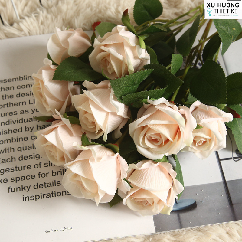 Hoa Hồng Giả (Cành)- cành 51cm