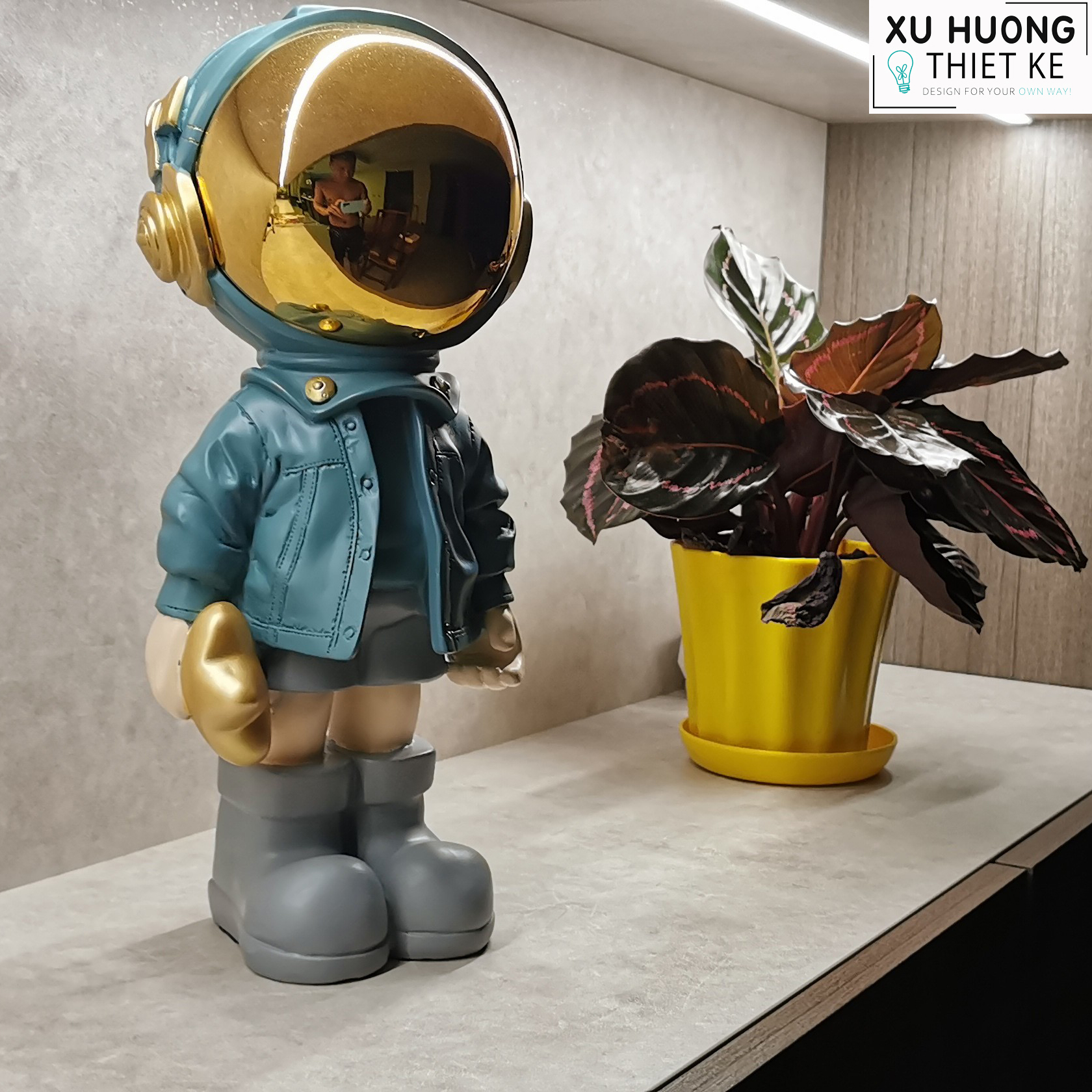 Tượng trang trí phi hành gia Acos Lamber (Xanh)