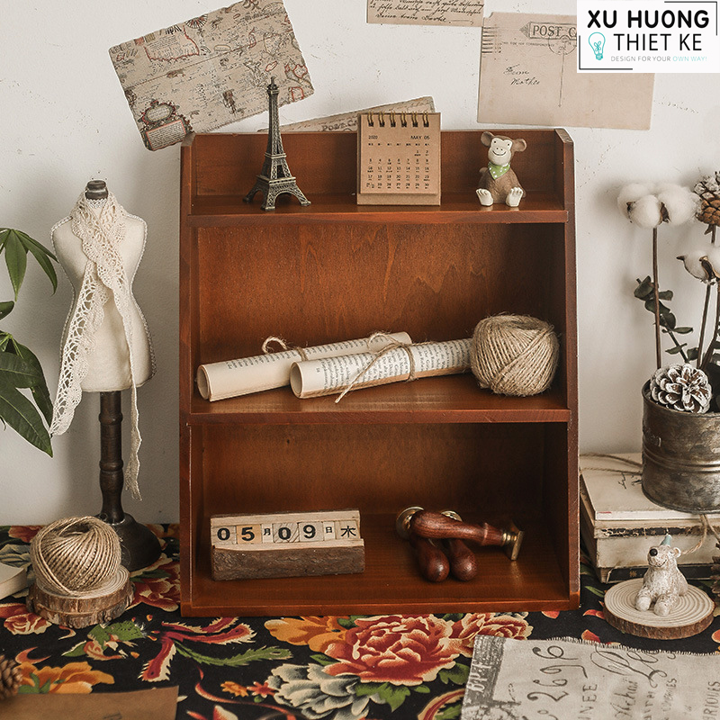Kệ gỗ vintage (Nâu Gỗ)
