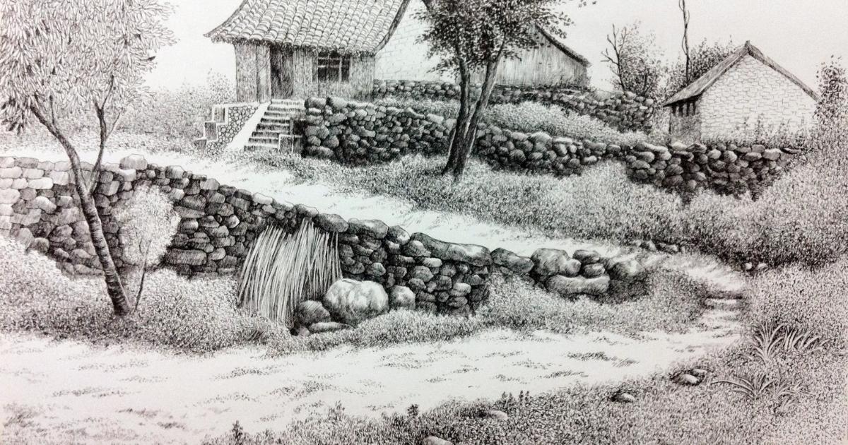 Khám phá vẽ tranh quê hương bằng bút chì Với một số kỹ thuật đặc biệt