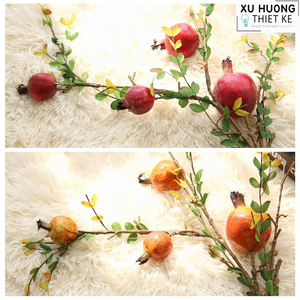 Cành cây lựu rừng trang trí (cành 67cm)