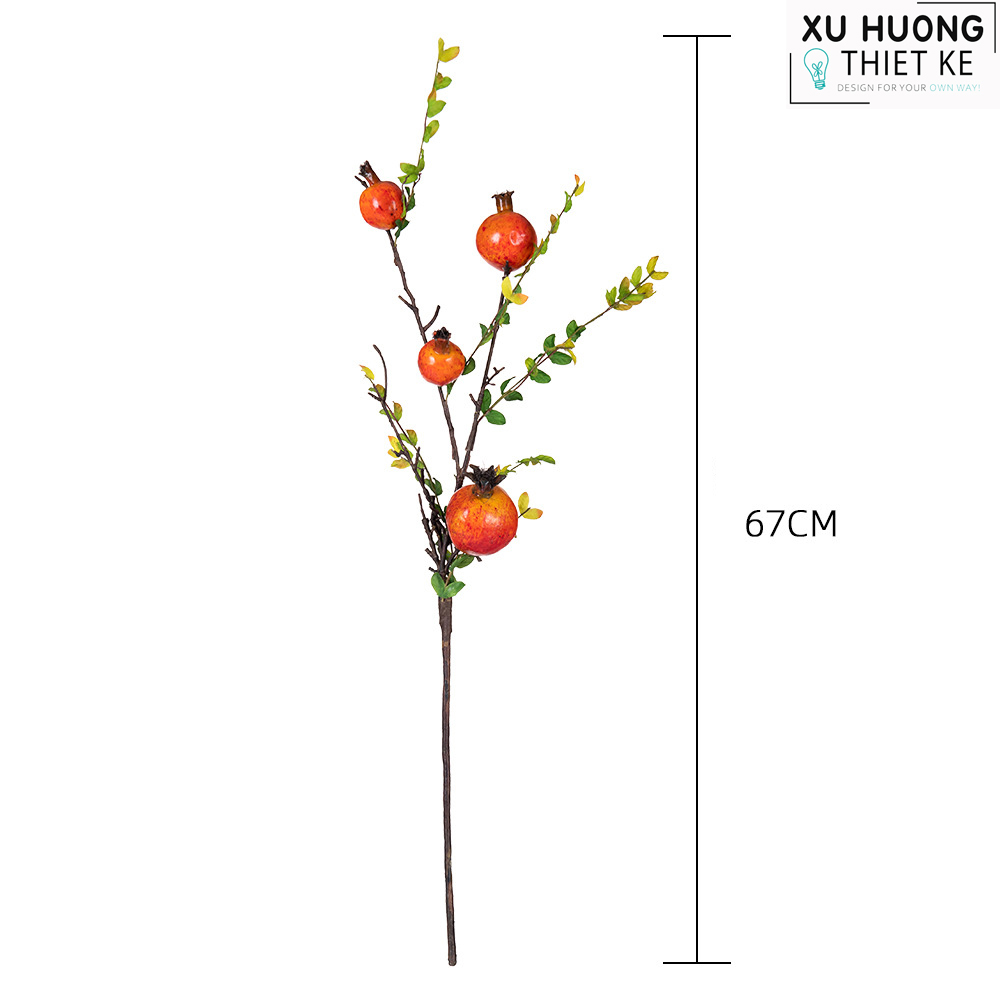 Cành cây lựu rừng trang trí (cành 67cm)