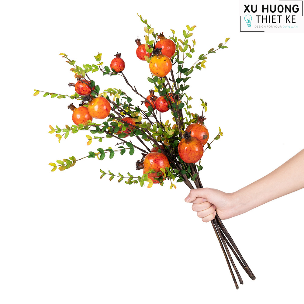 Cành cây lựu rừng trang trí (cành 67cm)