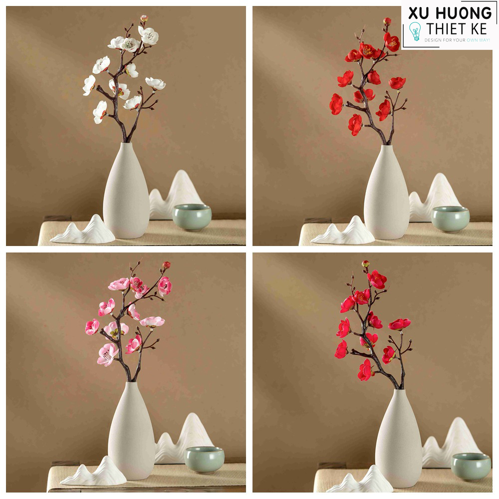 Hoa đào giả (cành 38cm)