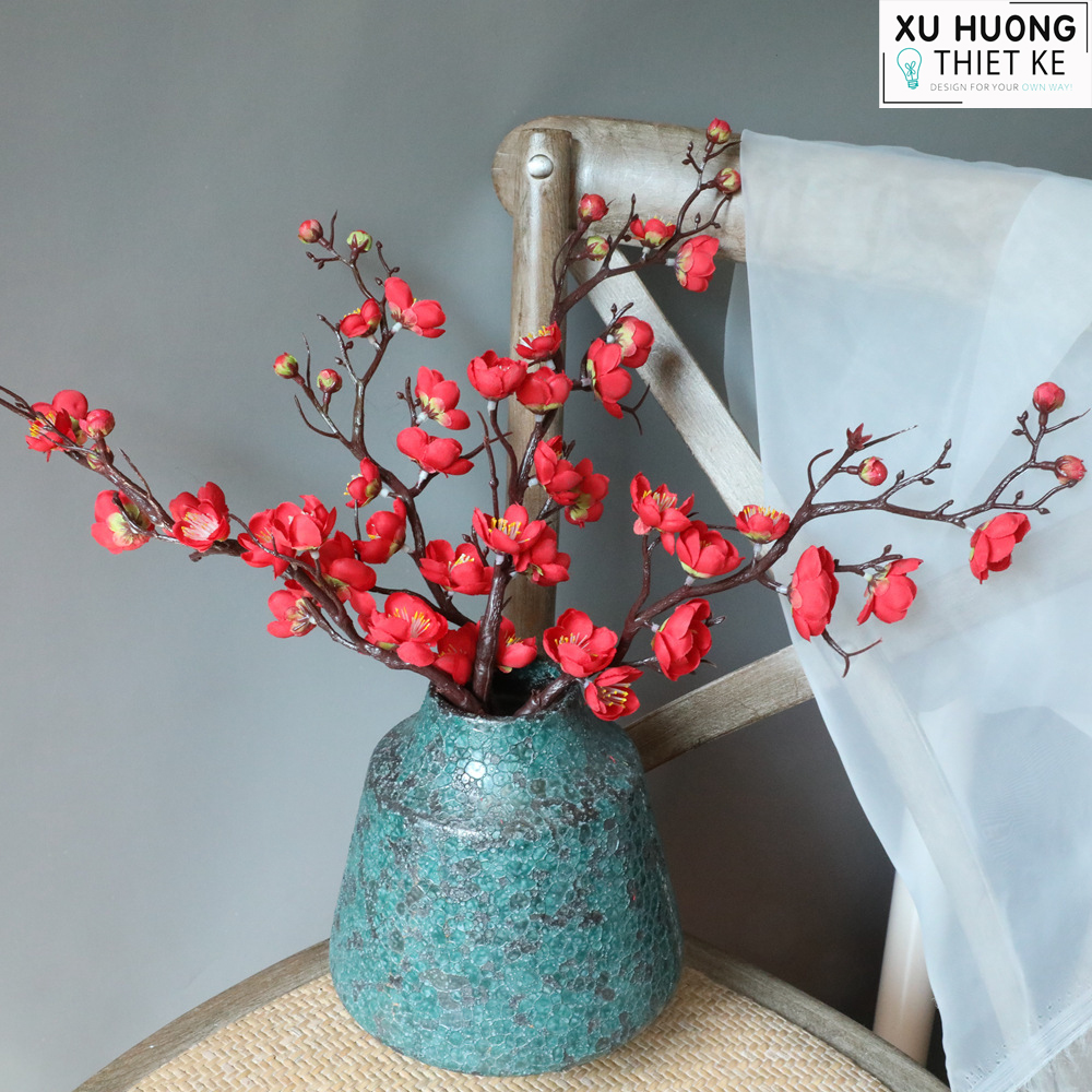 Hoa đào giả (cành 60cm)
