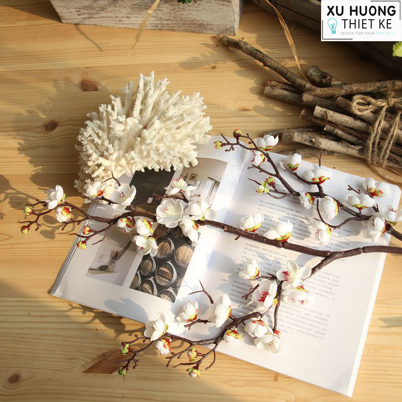 Hoa đào giả (cành 90cm)