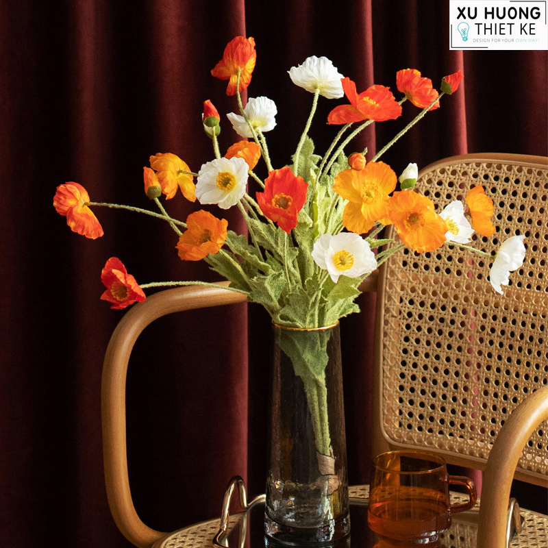 Cành hoa anh túc giả (cành 60cm)